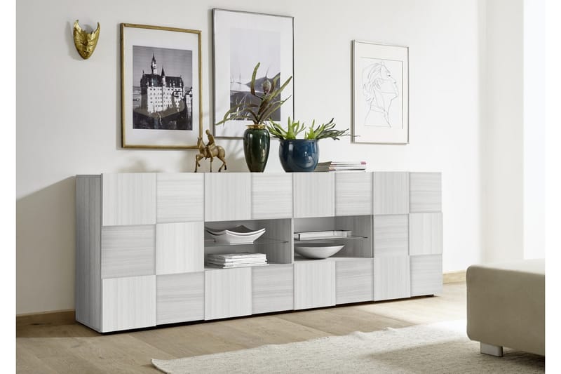 Senkki Tabor 241x42 cm - Valkoinen - Säilytys - Säilytyskalusteet - Senkki