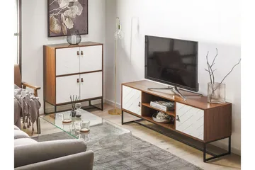 Senkki Tajarja 76x39 cm - Tummanruskea/valkoinen - Säilytys - Säilytyskalusteet - Senkki