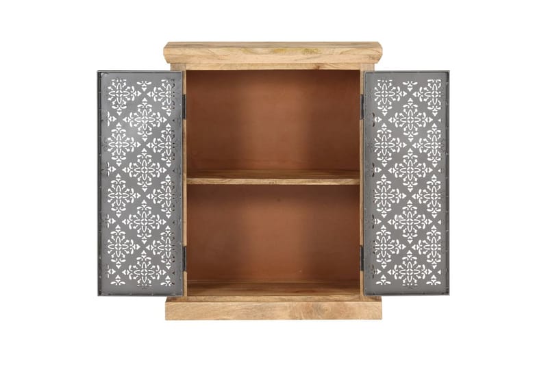 Senkki teräsovilla 60x35x75 cm täysi mangopuu - Musta - Säilytys - Säilytyskalusteet - Senkki