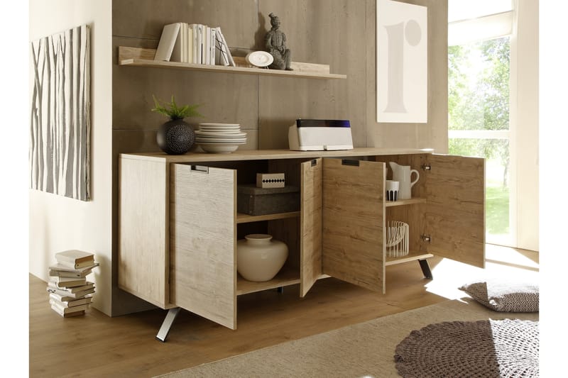 Senkki Terreno 206 cm 4 ovea - SherwoodTammi - Säilytys - Säilytyskalusteet - Senkki