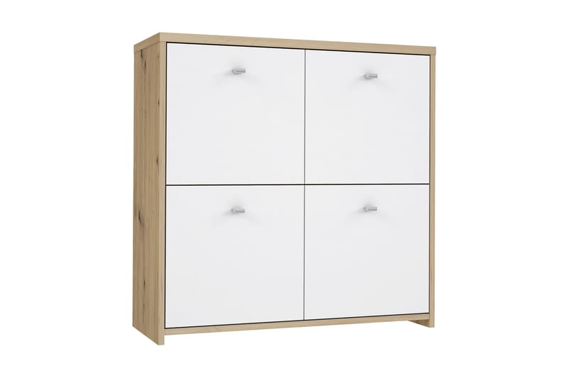 Senkki Toledor 4 Kaappia 74x77 cm - Ruskea / Valkoinen - Säilytys - Säilytyskalusteet - Senkki