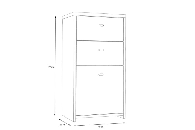 Senkki Toledor 74x40 cm - Ruskea / Valkoinen - Säilytys - Säilytyskalusteet - Senkki