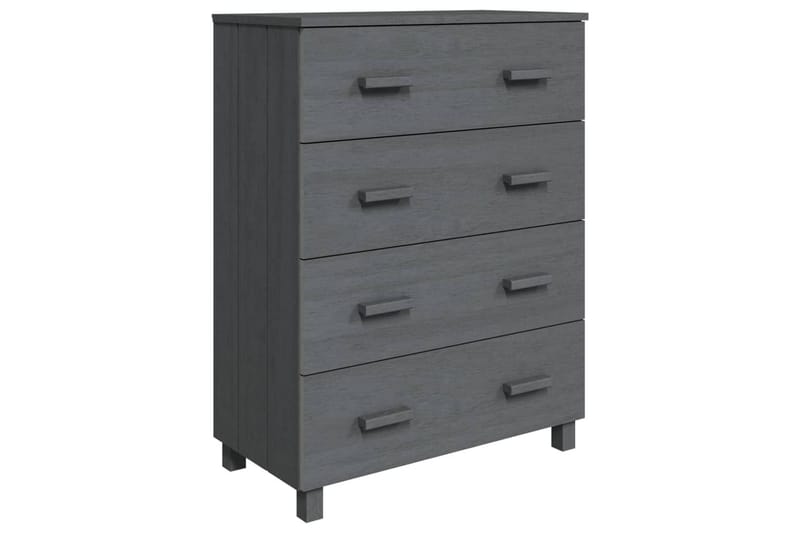 Senkki tummanharmaa 79x40x103,5 cm täysi mänty - Harmaa - Säilytys - Säilytyskalusteet - Senkki