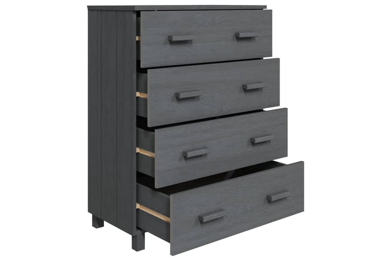 Senkki tummanharmaa 79x40x103,5 cm täysi mänty - Harmaa - Säilytys - Säilytyskalusteet - Senkki