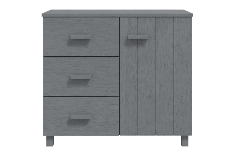 Senkki tummanharmaa 90x40x80 cm täysi mänty - Harmaa - Säilytys - Säilytyskalusteet - Senkki