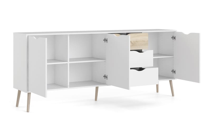 Senkki Urbanitza 40x196 cm - Valkoinen/Luonnonväri - Säilytys - Säilytyskalusteet - Senkki