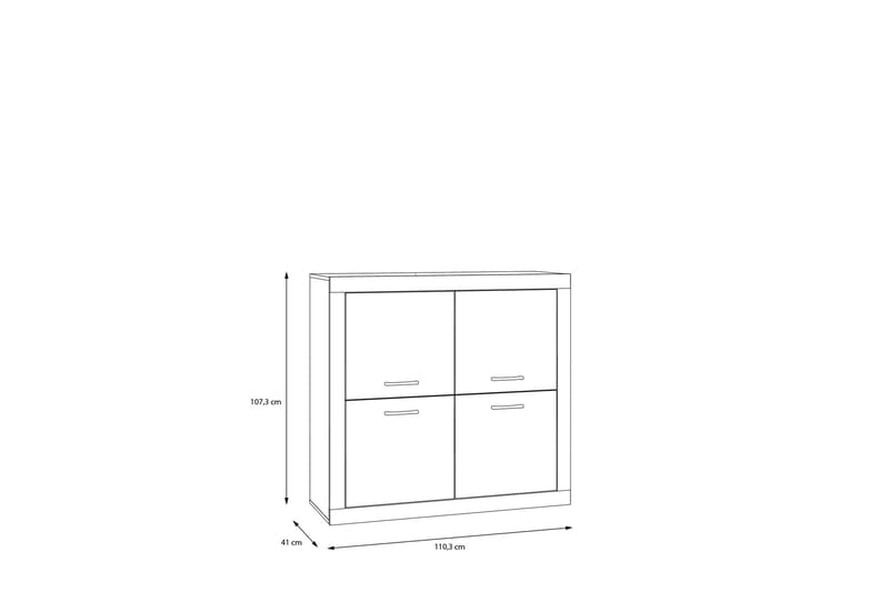 Senkki Uzunkop 41x113 cm - Harmaa/Valkoinen - Säilytys - Säilytyskalusteet - Senkki