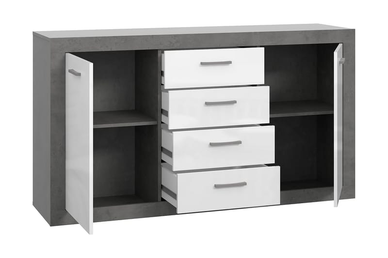 Senkki Uzunkop 41x153 cm - Harmaa/Valkoinen - Säilytys - Säilytyskalusteet - Senkki