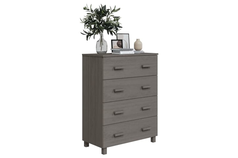 Senkki vaaleanharmaa 79x40x103,5 cm täysi mänty - Harmaa - Säilytys - Säilytyskalusteet - Senkki