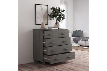 Senkki vaaleanharmaa 79x40x80 cm täysi mänty - Harmaa - Säilytys - Säilytyskalusteet - Senkki