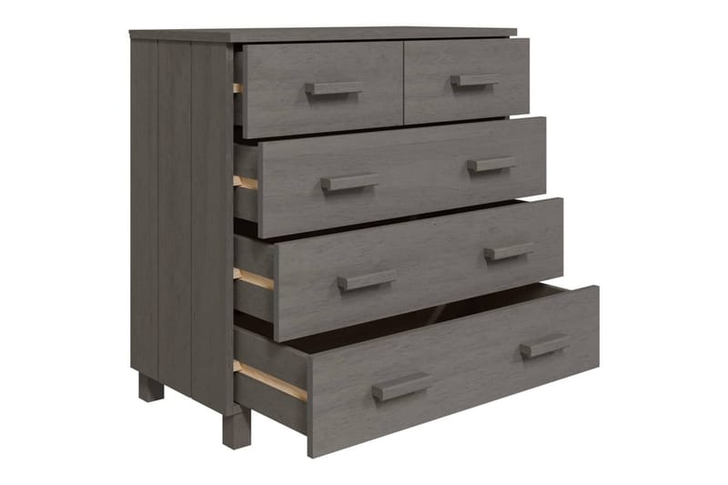 Senkki vaaleanharmaa 79x40x80 cm täysi mänty - Harmaa - Säilytys - Säilytyskalusteet - Senkki