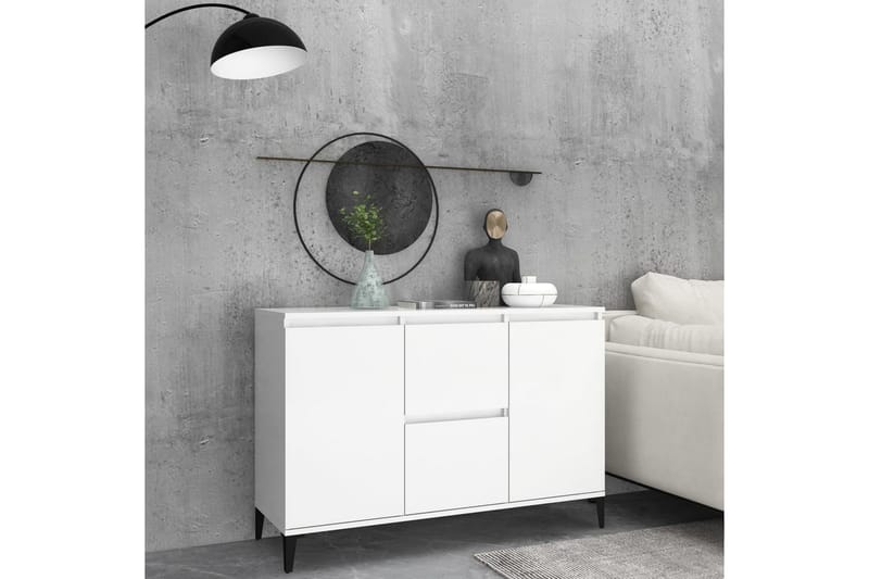 Senkki valkoinen 104x35x70 cm lastulevy - Valkoinen - Säilytys - Säilytyskalusteet - Senkki