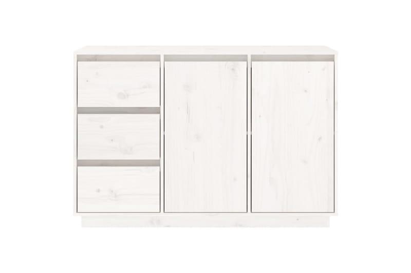 Senkki valkoinen 111x34x75 cm täysi mänty - Valkoinen - Säilytys - Säilytyskalusteet - Senkki