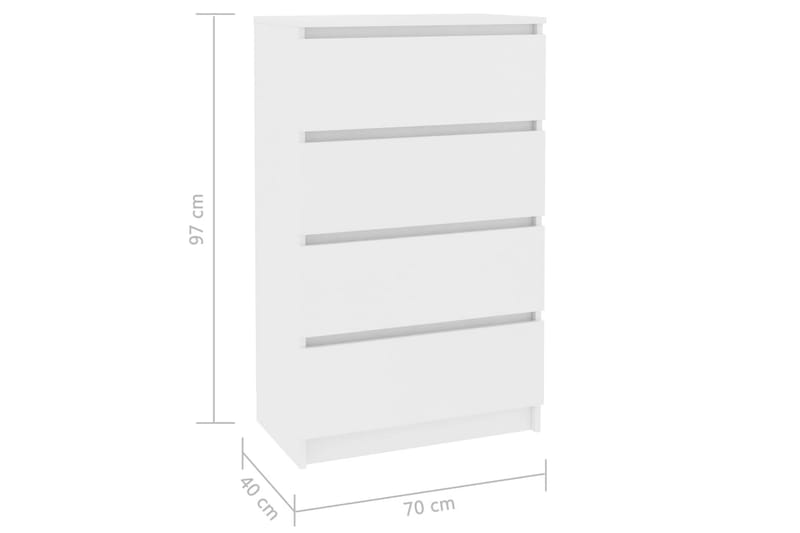 Senkki valkoinen 60x35x98,5 cm lastulevy - Valkoinen - Säilytys - Säilytyskalusteet - Senkki