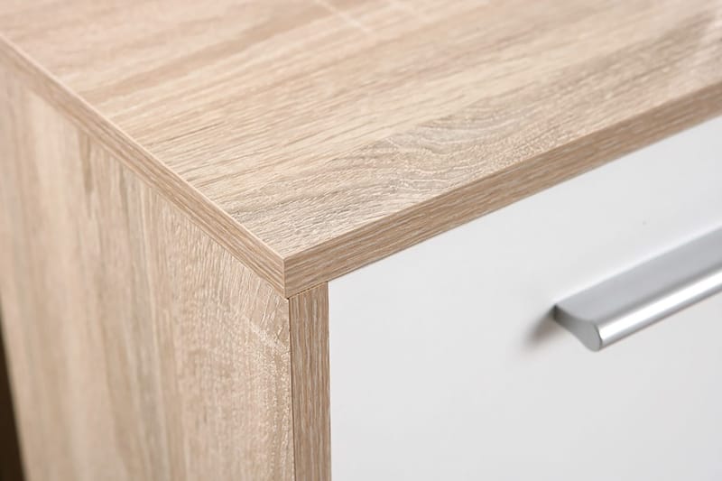 Senkki Vulpia 77 cm - Valkoinen/Vaalea Tammi - Säilytys - Säilytyskalusteet - Senkki