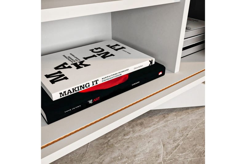 Senkki Zakkum 43x75x150 cm - Valkoinen - Säilytys - Säilytyskalusteet - Senkki