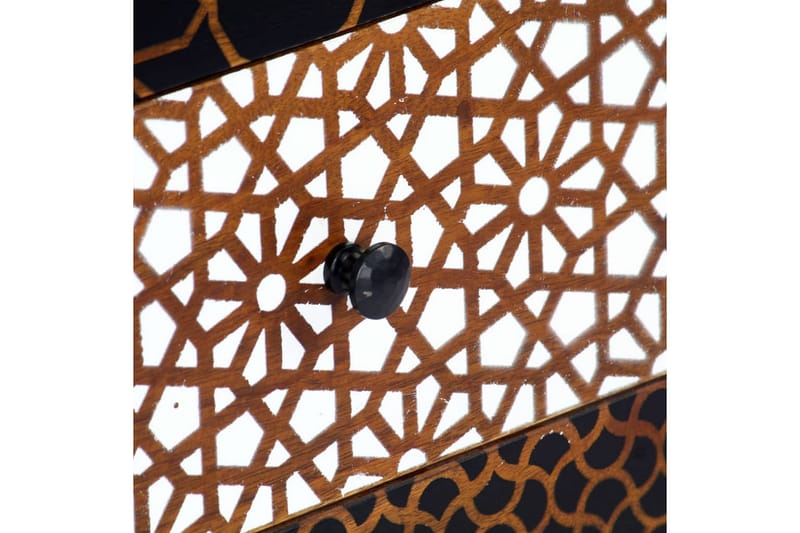 Senkki painetulla kuviolla 90x30x70 cm täysi mangopuu - Ruskea - Säilytys - Säilytyskalusteet - Senkki