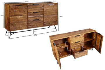 Sideboard & skänk Wohnling Trä, Natur - Säilytys - Säilytyskalusteet - Senkki