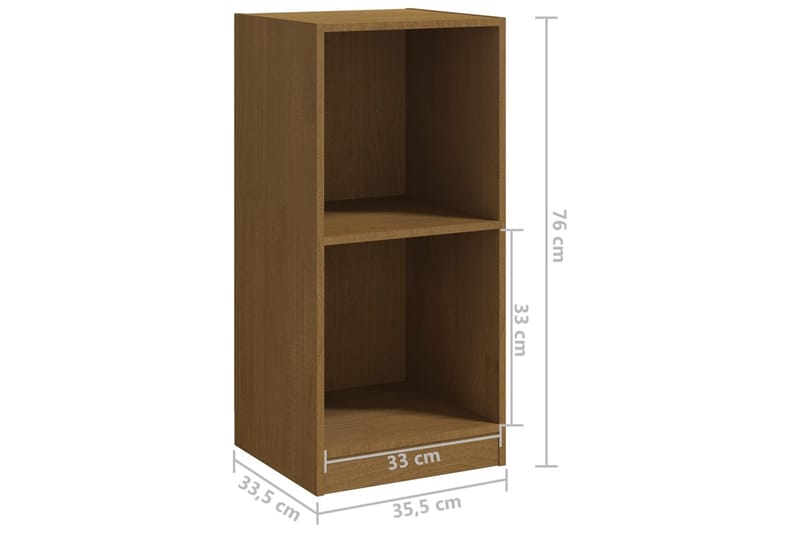 Sivukaappi hunajanruskea 35,5x33,5x76 cm täysi mänty - Ruskea - Säilytys - Säilytyskalusteet - Senkki