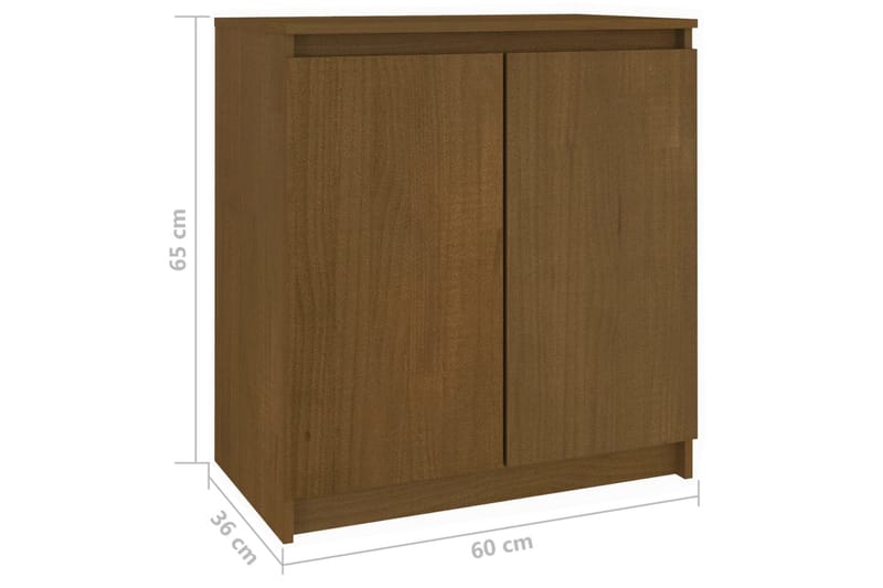 Sivukaappi hunajanruskea 60x36x65 cm täysi mänty - Ruskea - Säilytys - Säilytyskalusteet - Senkki