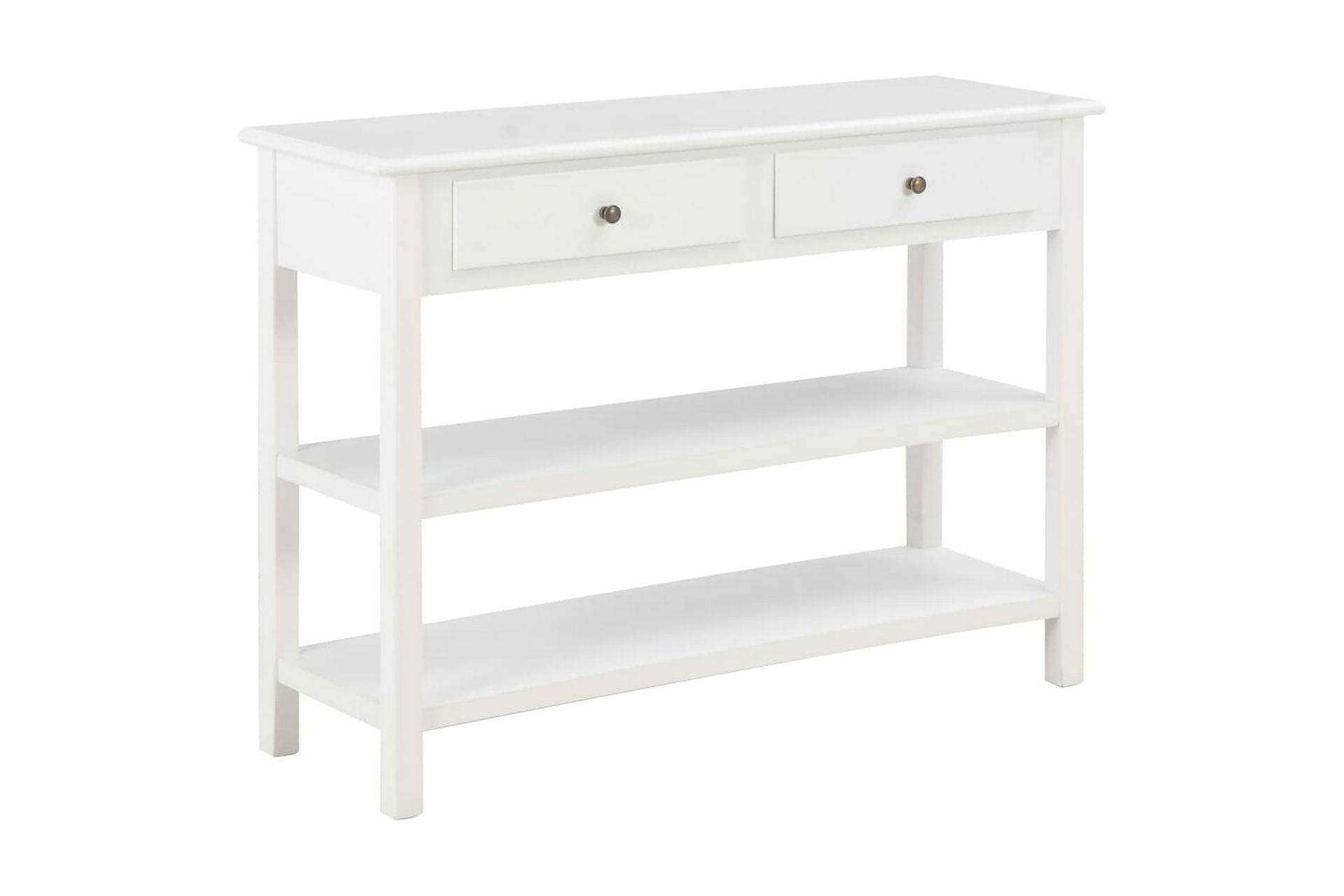 Sivupöytä 110x35x80 cm MDF valkoinen - Valkoinen - Säilytys - Säilytyskalusteet - Senkki