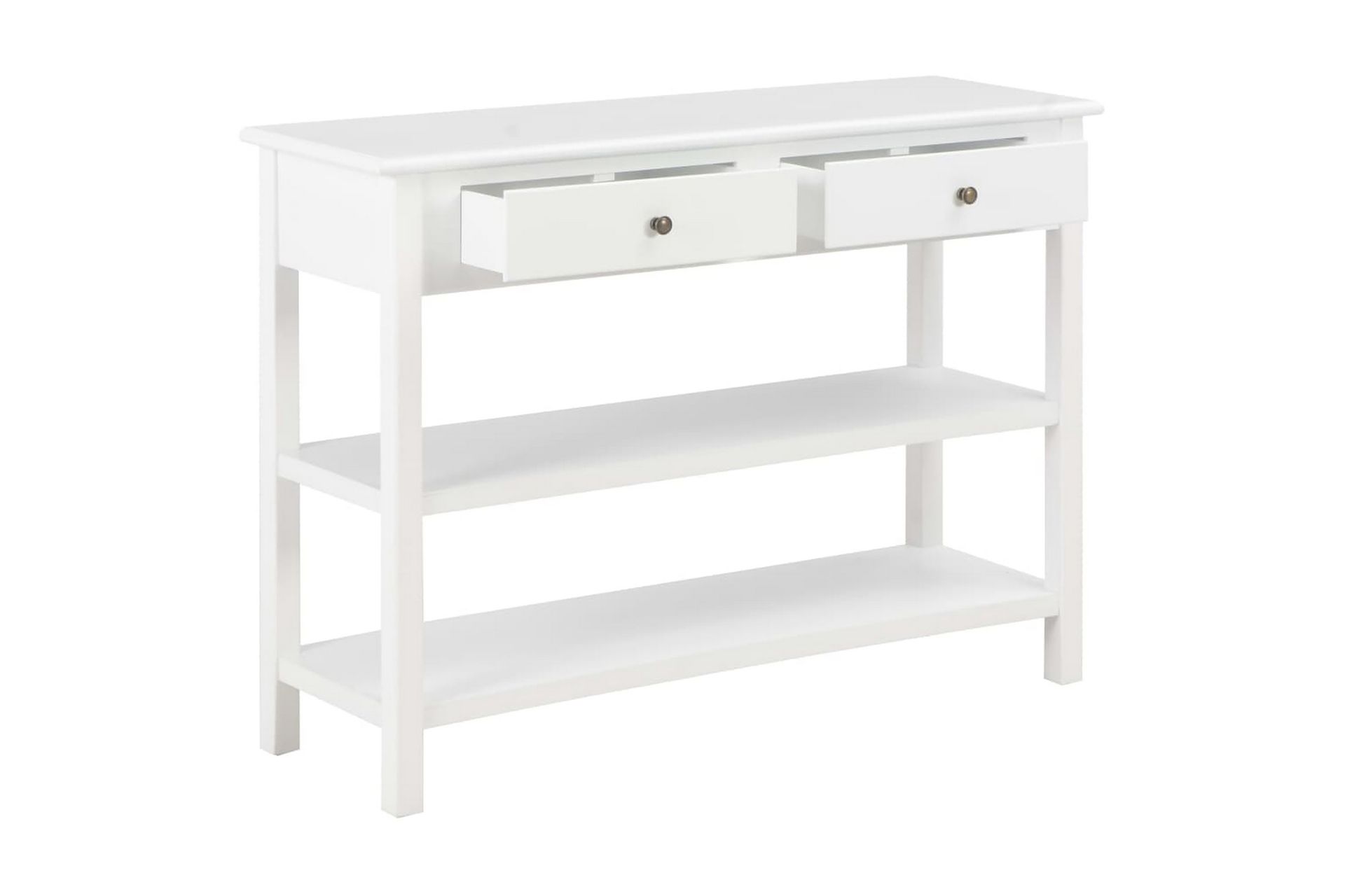 Sivupöytä 110x35x80 cm MDF valkoinen - Valkoinen - Säilytys - Säilytyskalusteet - Senkki