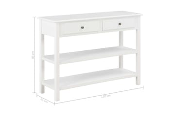 Sivupöytä 110x35x80 cm MDF valkoinen - Valkoinen - Säilytys - Säilytyskalusteet - Senkki