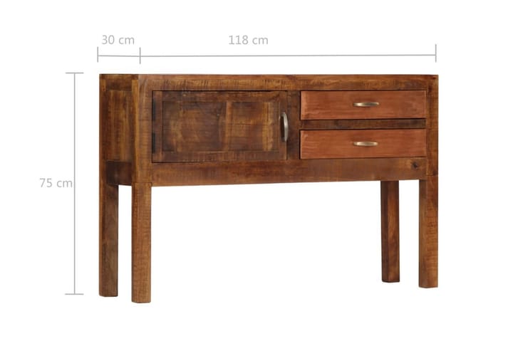 Sivupöytä 118x30x75 cm mangopuu - Ruskea - Senkki