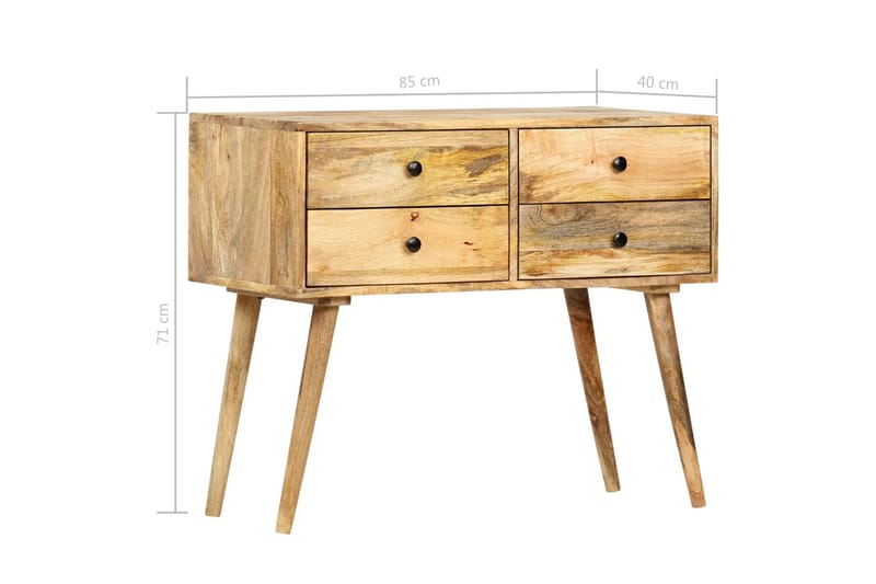 Sivupöytä 85x40x71 cm täysi mangopuu - Ruskea - Säilytys - Säilytyskalusteet - Senkki