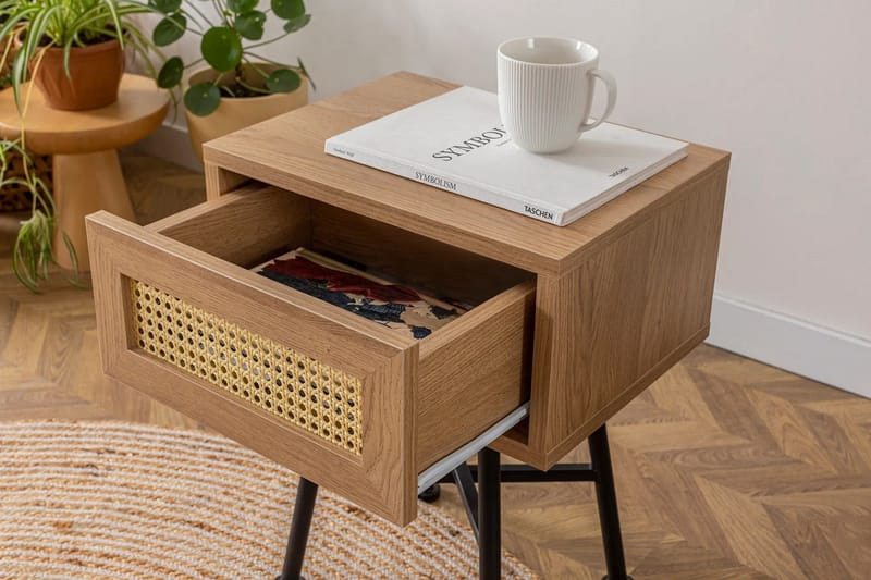 Sivupöytä Makwana 40 cm - Natural - Huonekalut - Pöytä & ruokailuryhmä - Apupöytä & sivupöytä - Yöpöytä