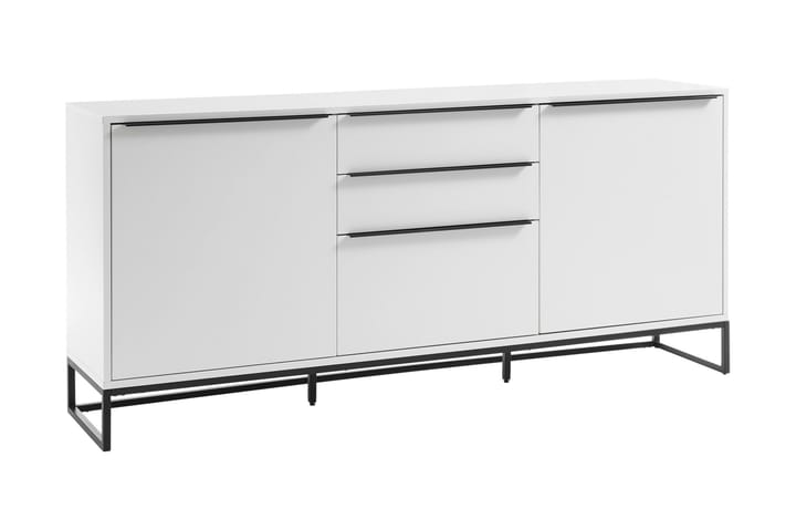 Sivupöytä Nieco 184 cm - Valkoinen/Musta - Senkki