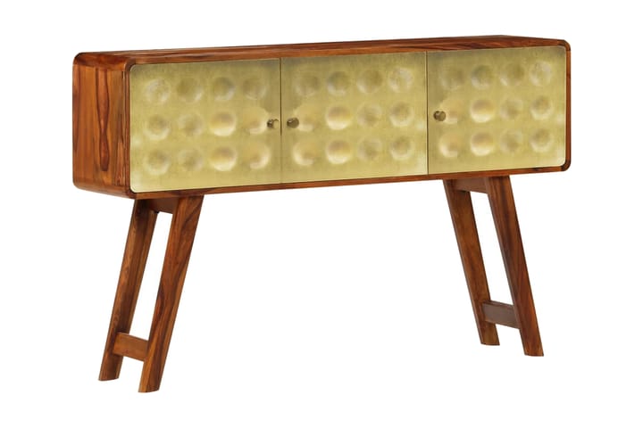 Sivupöytä täysi seesampuu kultaisella kuviolla 120x30x80 cm - Ruskea - Senkki
