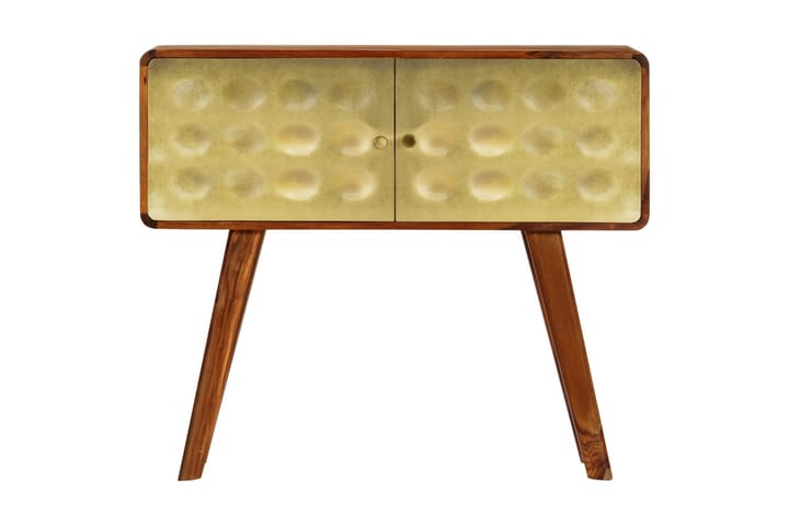 Sivupöytä täysi seesampuu kultaisella kuviolla 90x30x77 cm - Ruskea - Senkki