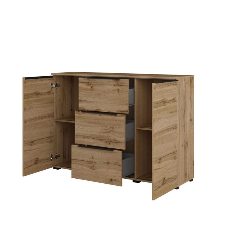 Senkki Tana 2 ovea ja 3 vetolaatikkoa - Wotan tammi - Säilytys - Säilytyskalusteet - Senkki