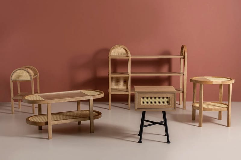 Tarjoilukaappi Makwana 30 cm - Natural - Huonekalut - Pöytä & ruokailuryhmä - Apupöytä & sivupöytä - Tarjotinpöytä & pikkupöytä