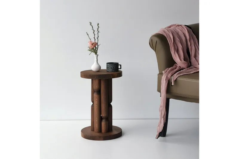 Tarjoilukaappi Stoa 27 cm - Ruskea - Huonekalut - Pöytä & ruokailuryhmä - Apupöytä & sivupöytä - Jalustapöytä & pylväspöytä