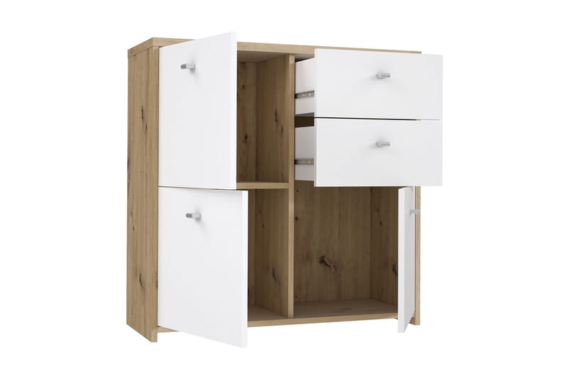 Senkki Toledor 2 laatikkoa 74x77 cm - Ruskea / Valkoinen - Säilytys - Säilytyskalusteet - Senkki