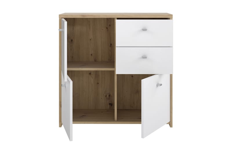 Senkki Toledor 2 laatikkoa 74x77 cm - Ruskea / Valkoinen - Säilytys - Säilytyskalusteet - Senkki
