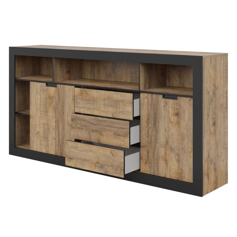 Senkki Tudor 2 ovea ja 3 vetolaatikkoa - 109 cm - Säilytys - Säilytyskalusteet - Senkki