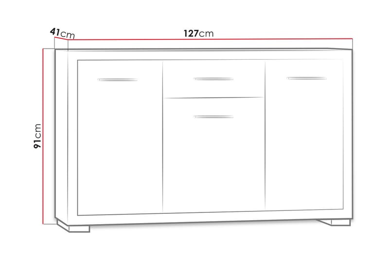 Vegas Senkki 127,5x40,5x91 cm - Senkki