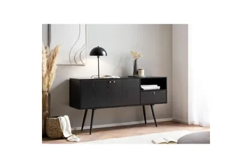 Senkki Wohnling Melamiinilla päällystetty MDF 140 cm 2 ovella 1 laatikko moderni - Säilytys - Säilytyskalusteet - Senkki