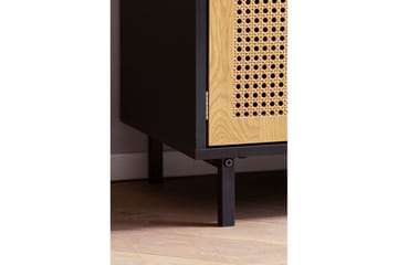 Senkki Wohnling Melamiinipäällysteinen MDF 80 cm 2 ovea 2 laatikkoa wieniläisellä punonnalla moderni - Säilytys - Säilytyskalusteet - Senkki