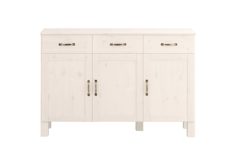 Senkkikaappi Alby 125x38x85 cm, Valkoinen - 125x38x85 cm, Valkoinen - Säilytys - Säilytyskalusteet - Senkki