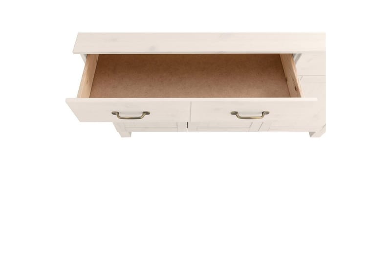 Senkkikaappi Alby 125x38x85 cm, Valkoinen - 125x38x85 cm, Valkoinen - Säilytys - Säilytyskalusteet - Senkki