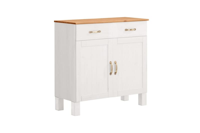 Senkkikaappi Alby 85x38x85 cm, Valkoinen/Hunaja - 85x38x85 cm, Valkoinen/Hunaja - Säilytys - Säilytyskalusteet - Senkki