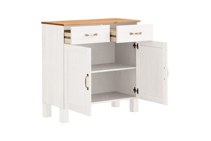 Senkkikaappi Alby 85x38x85 cm, Valkoinen/Hunaja - 85x38x85 cm, Valkoinen/Hunaja - Säilytys - Säilytyskalusteet - Senkki