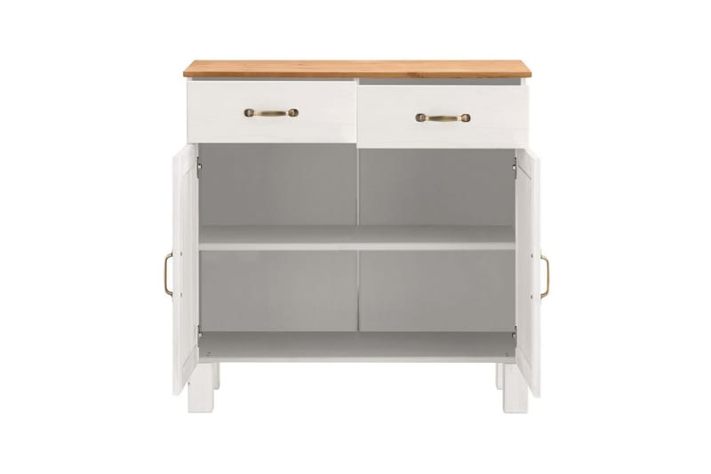 Senkkikaappi Alby 85x38x85 cm, Valkoinen/Hunaja - 85x38x85 cm, Valkoinen/Hunaja - Säilytys - Säilytyskalusteet - Senkki
