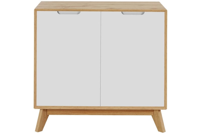 Senkkikaappi Ezra 80x40x75 cm, Wotan tammi/Valkoinen - 80x40x75 cm, Wotan tammi/Valkoinen - Säilytys - Säilytyskalusteet - Senkki
