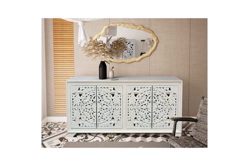 Senkkikaappi Kalita Valkoinen - Valkoinen - Säilytys - Säilytyskalusteet - Senkki