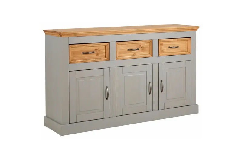 Senkkikaappi Selma 145x38x87 cm, Harmaa/Tahra/Vaha - 145x38x87 cm, Harmaa/Tahra/Vaha - Säilytys - Säilytyskalusteet - Senkki